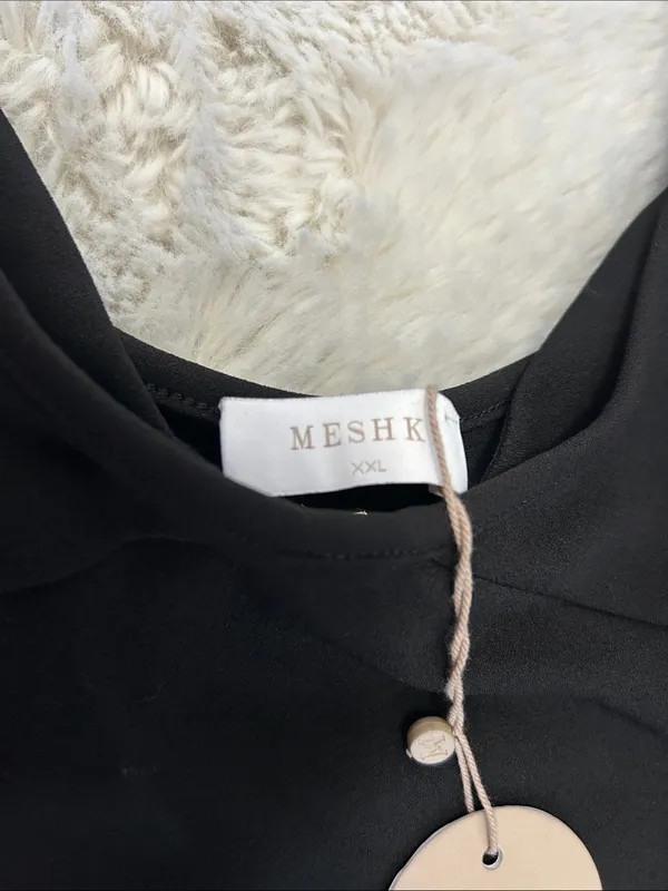 Meshki Lex Two Tone Mini Dress Black - Image 7