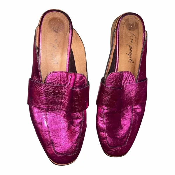 ✨Free People At Ease Metallic Pink Sz Loafers✨ - Image 7