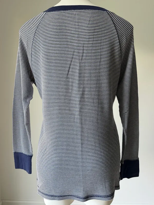 Old Navy Classic Y2K Micro Striped Thermal Top - Image 4