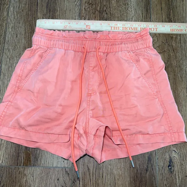 Loft Coral‎ Pink Paperbag Waist Drawstring Shorts Womens Small Resort Casual - Image 5