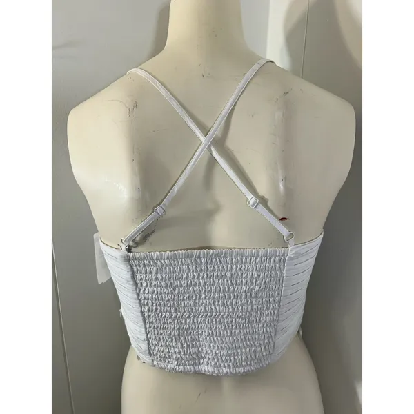 Madewell Wendy Poplin Crop Top in White. Size 4. NWOT - Image 7