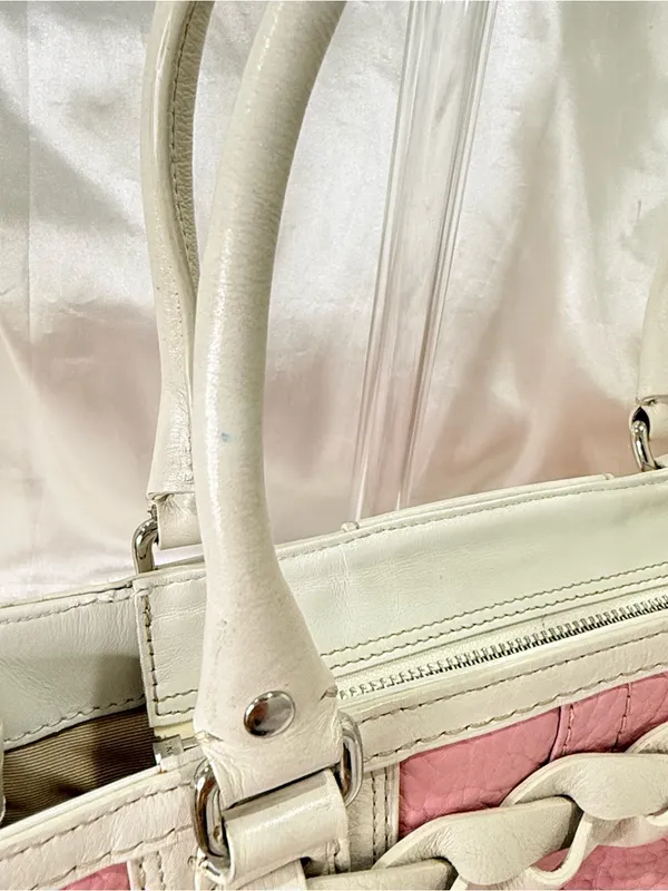 Vintage Coach Y2K Hamptons Carryall Satchel Bag Pink Leather Coquette F13084 - Image 14