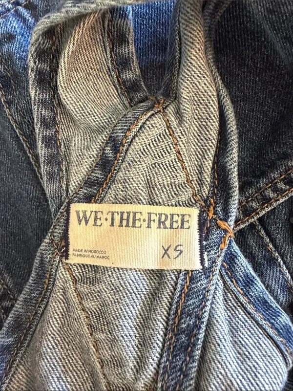 We the free Women’s Blue Denim Overalls Jeans - Image 3