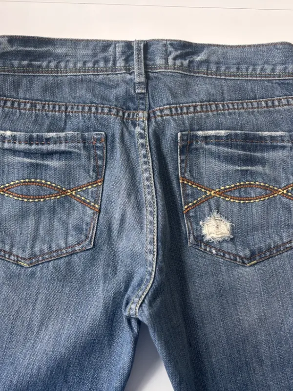 Abercrombie Bootcut Distressed Jeans Size 6 Y2K - Image 5