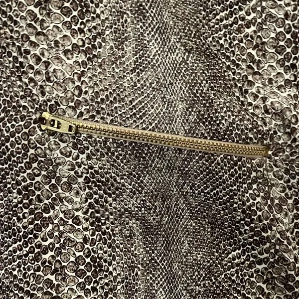 Zara Brown Silk Shift Dress Womens Size Medium Snakeskin Work Animal Print - Image 8