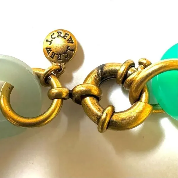J.Crew green acrylic chain necklace - Image 5