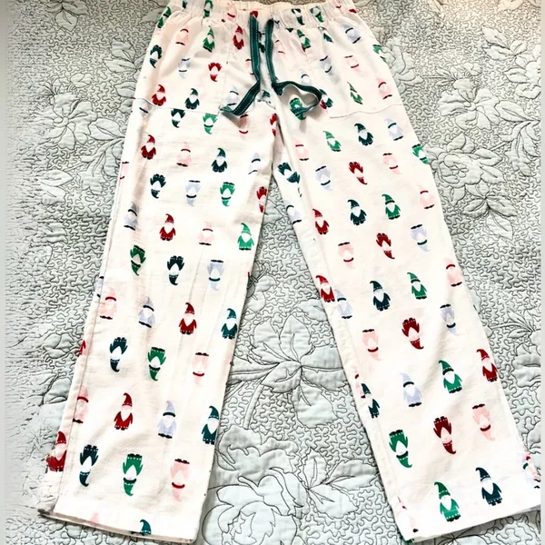 NWOT Joyspun Holiday Gnome Print Brushed Flannel Pajama Longe Pants – Small - Image 3
