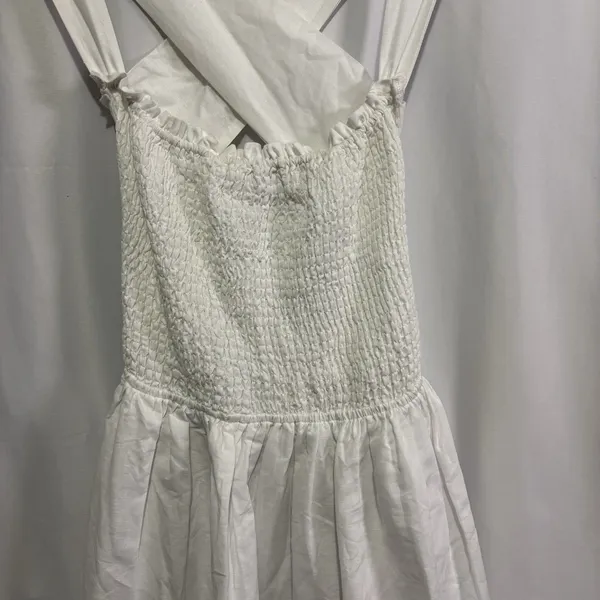 Peppermayo White European Towns Linen Dress US 10 Romantic Coquette Soft Girl - Image 6