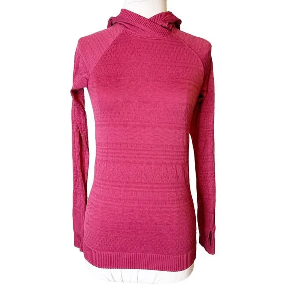 Lululemon rest less seamless hoodie violet red‎ pink - Image 8