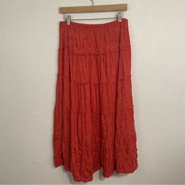Personal Identity Boho Ombre Crochet Hem Skirt Size M - Image 3