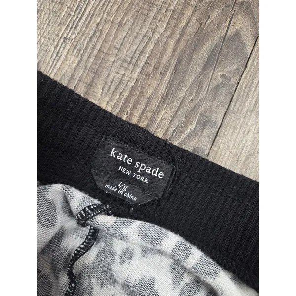 Kate Spade Classic Leopard Animal Print Shirt Joggers Pajamas Lounge Set Large - Image 4