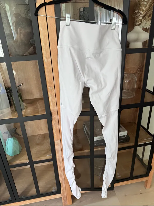 ALO Leggings Airbrush High Waisted Goddess yoga ribbed long ruched bride - Image 8