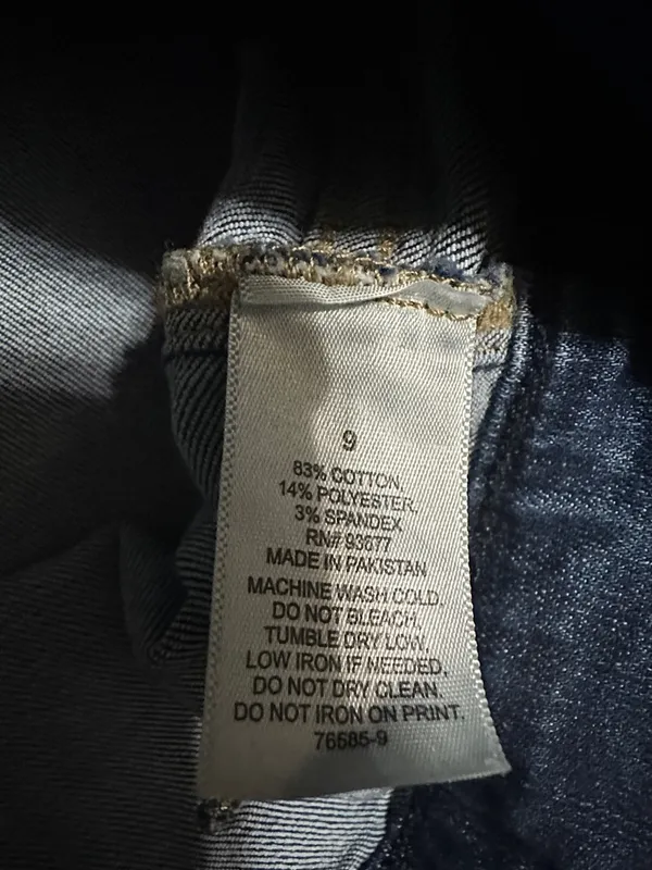 Arizona Jean Company Navy Blue Wide-Leg Flare Jeans - Image 3