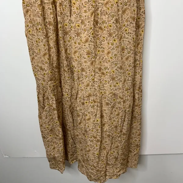 Doen Prem Maxi Jaipur Mustard Floral Print Dress Womens Small - Image 16