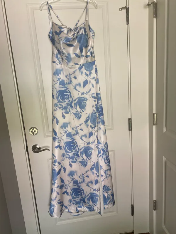 Blue and white maxi dress Size 2 - Image 2