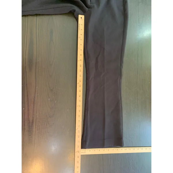 Nine West Womens Kick Flare Dress Pants Dull Black Size 4‎ Cropped Trousers READ - Image 9