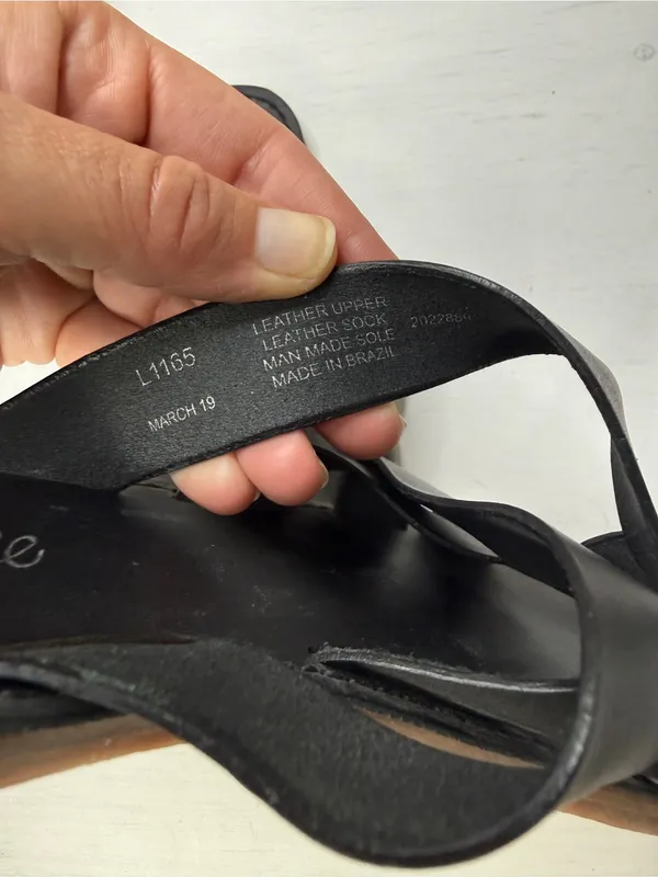 Madewell Womens Boardwalk Black Woven Slide Sandal Size 8.5 - Image 2