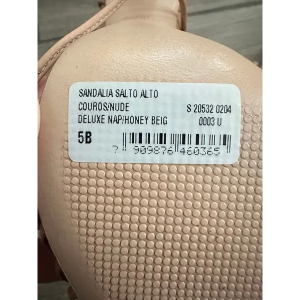 Schutz Yanna Honey Beige Nappa Leather Tie-Strap Sandals size 5B - Image 8
