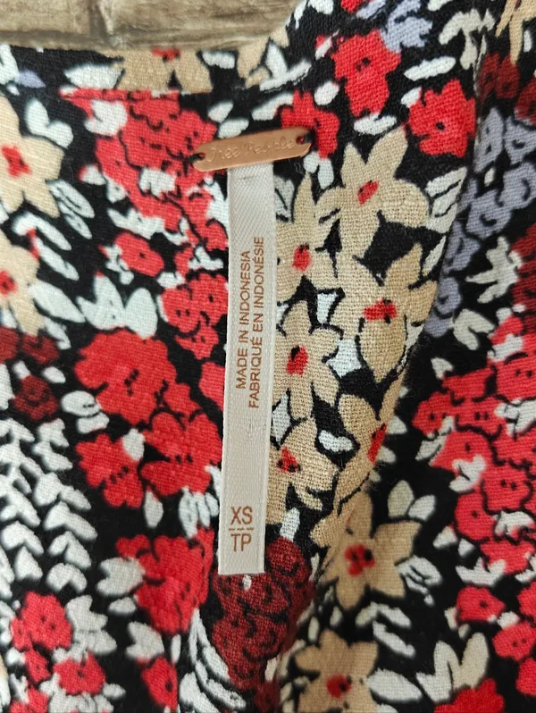 Free People Miss‎ Right Floral Cutout Mini Skater Dress Size XS - Image 5