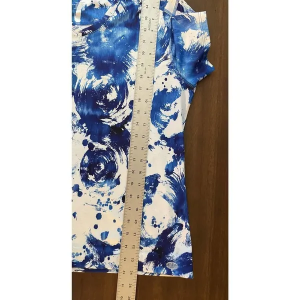 Reel Legends Shirt Womens Large Blue Tie Dye FreeLine Fishing Fisherman Ladies - Image 4
