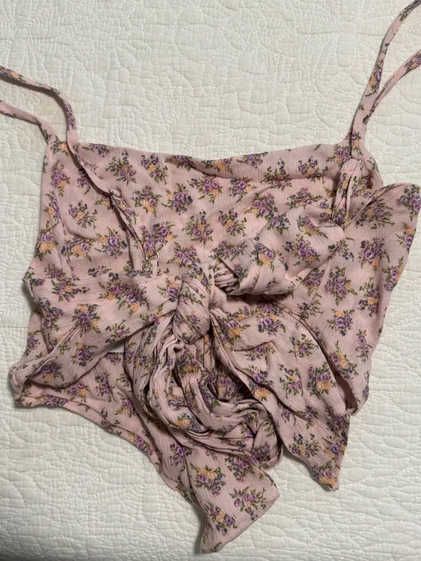 American Threads Tied Crop Top - Image 2