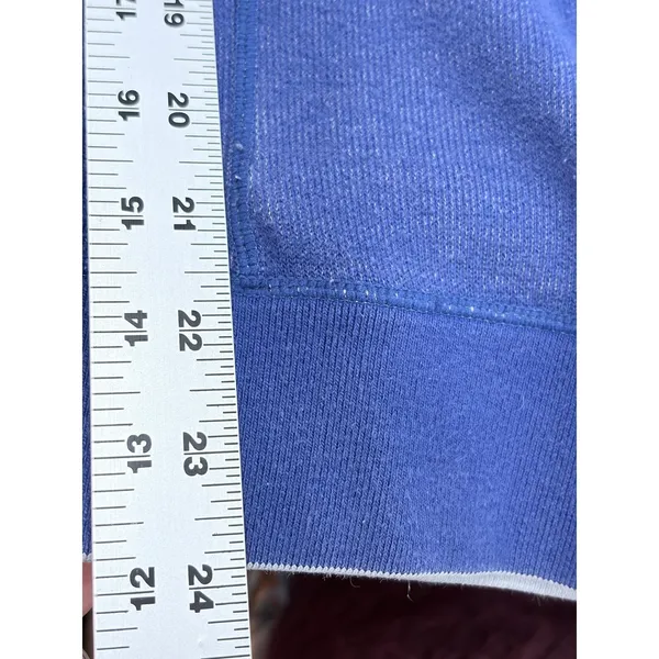 Orvis Womens Blue‎ Gray Reversible Mock Neck Knit Sweatshirt Jacket Full Zip L - Image 12