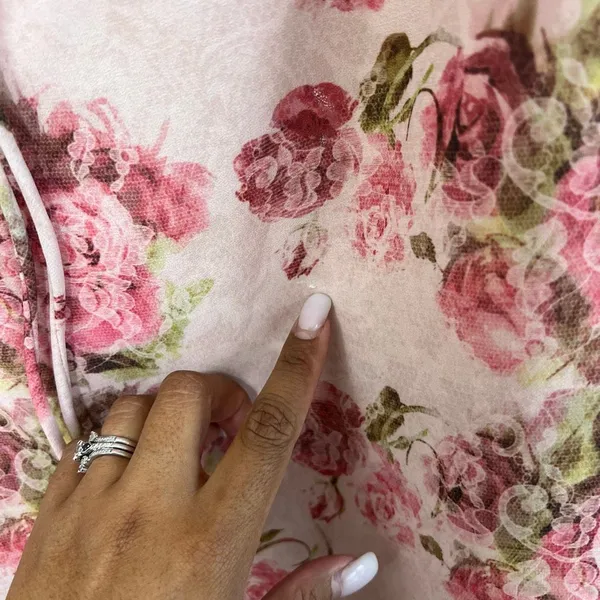 White Fox Boutique Pink Floral Mini Dress Medium Women - Image 4