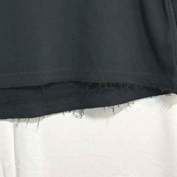 Alternative Apparel‎ Black Raglan Sweatshirt High Low Raw Hem Large Womens NWOT - Image 5