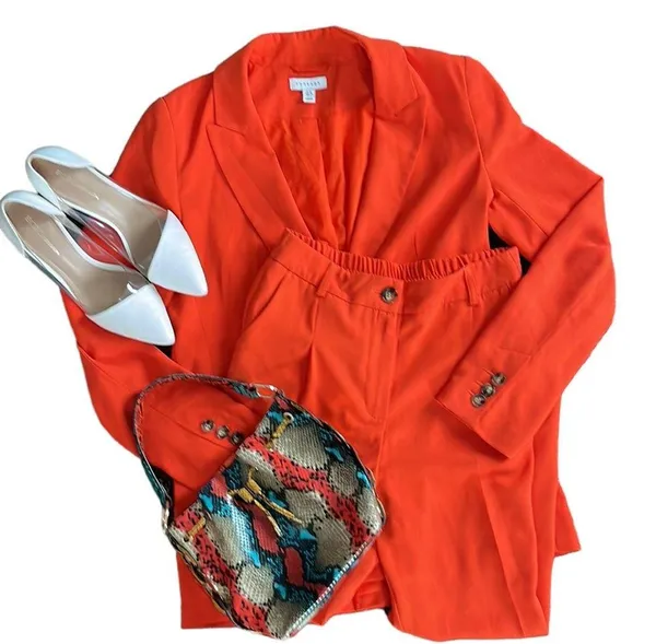 Top Shop orange ankle pant suit - Image 16