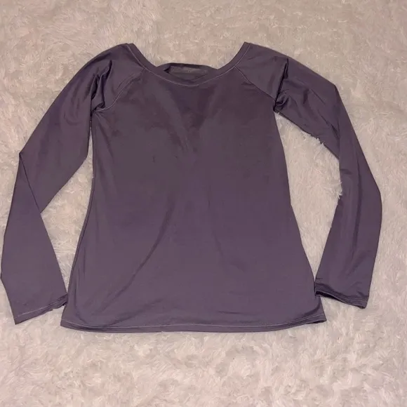 Calia By Carrie Underwood Elastic Back LS Top Color Cadet Size S P2P 16” NWT - Image 2