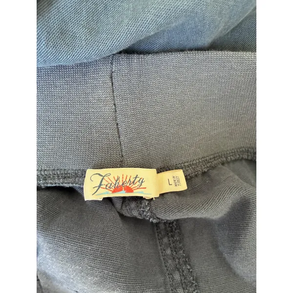 Faherty Brand Arlie Day Pants Navy Blue Linen Tencel Joggers Women Large - Image 6
