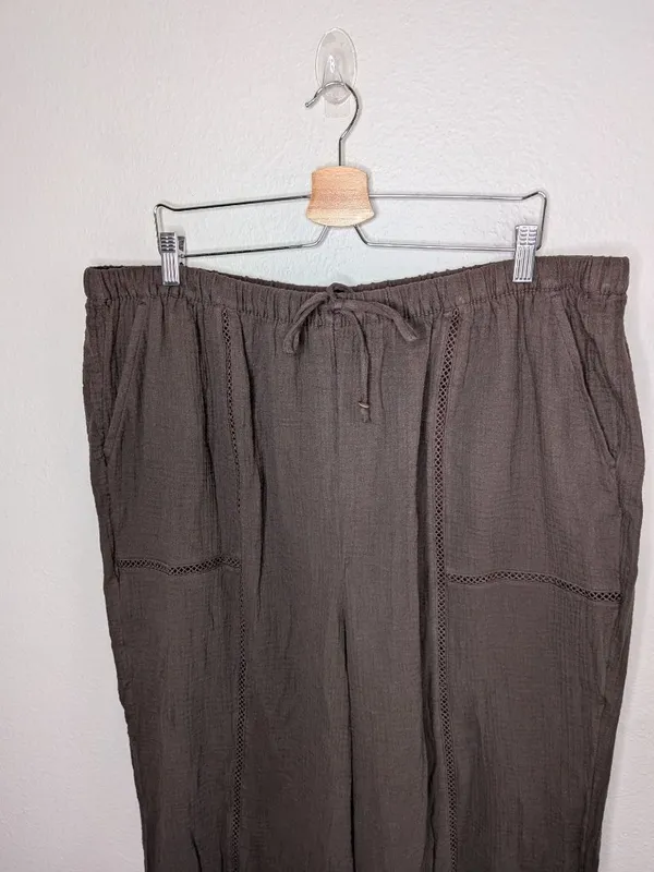 Torrid Java Brown Gauze Pull-On High-Rise Relaxed Jogger 2x tall 2026 - Image 2