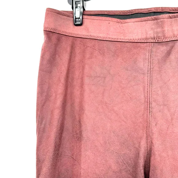 Free‎ People size 30 burgundy maroon pants faux suede leather - Image 3