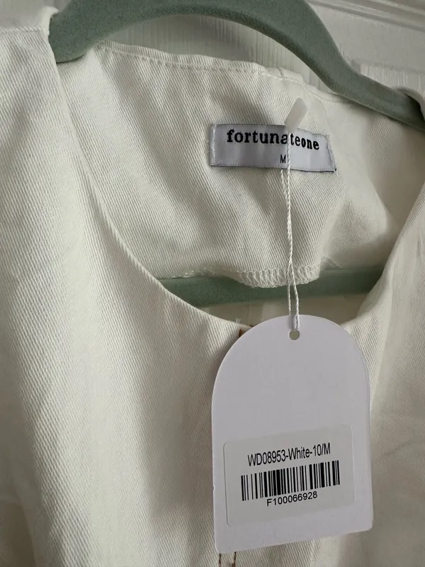 Fortunate One White mini denim dress  - Image 6