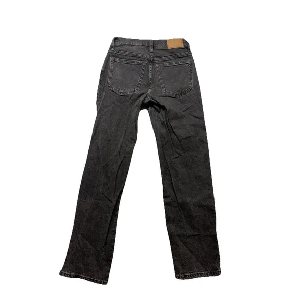 Madewell Perfect Vintage Jeans Womens 25 Black Mid-Rise Straight Leg Distressed - Image 6