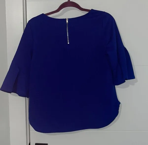 Royal blue business blouse Size M - Image 3