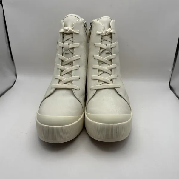 Dr Scholls‎ Time Off Up White Lace Up High Top Platform Boots Womens 10M - Image 2