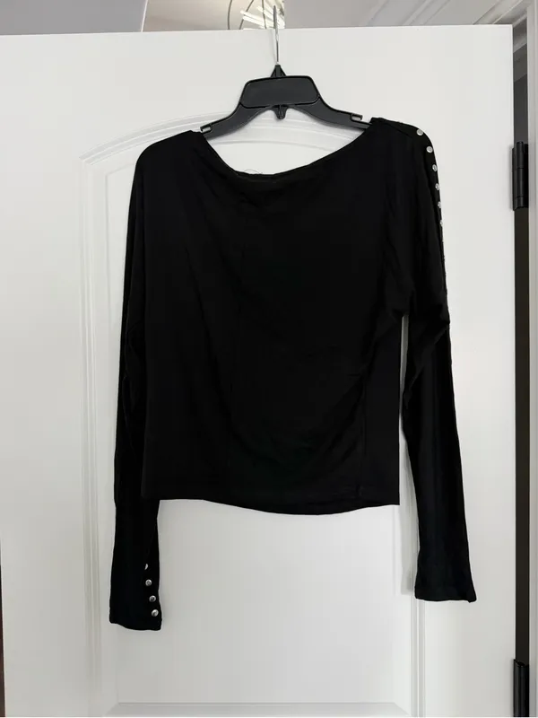 Edikted Paola Studded Long Sleeve Top - Image 4