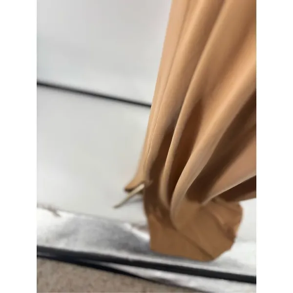 Banana Republic Modal Tie Waist Midi Dress Tan Size M Minimalist - Image 6