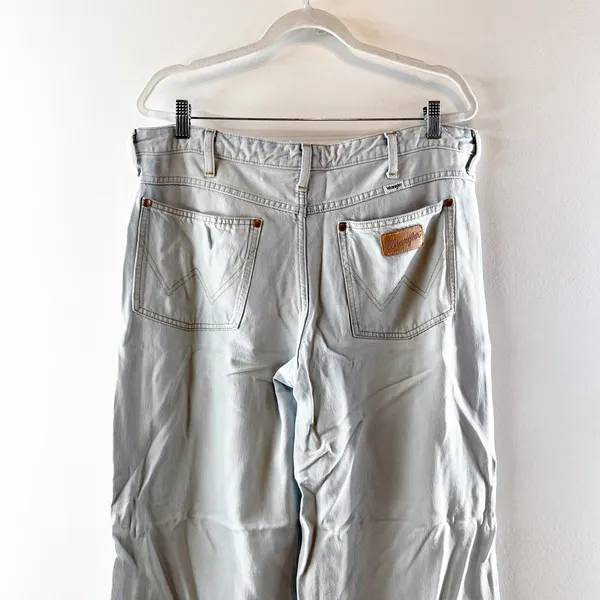 Wrangler Worldwide Mid Rise Wide Leg Jeans Light Wash Blue 32 / 14 - Image 5