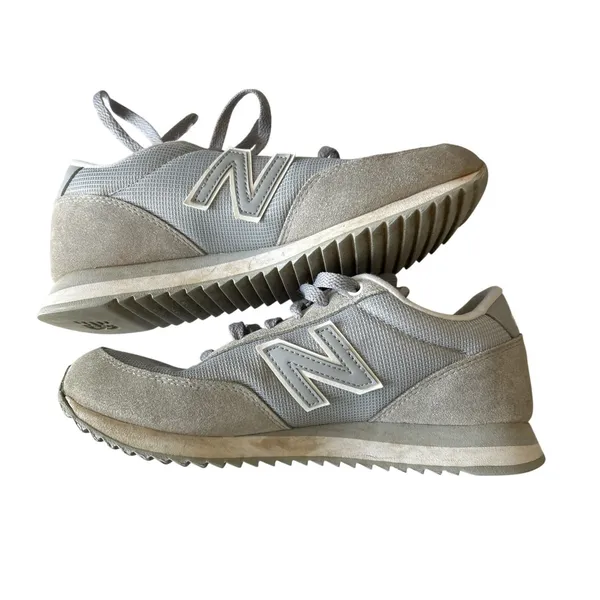 New Balance‎ 501 Women's Sneakers Size 6.5 White/Grey/Blue Running Shoes - Image 5