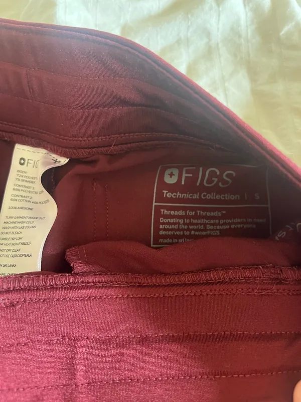 Maroon FIGS Scrub Set Jogger - Image 2