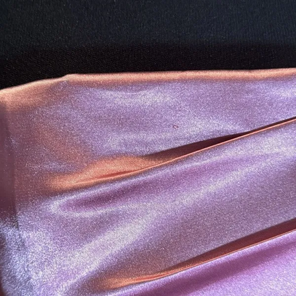 Women’s Pink One Shoulder Satin Dress Mermaid Fit Leg Slit Corset Size 8 *READ - Image 14