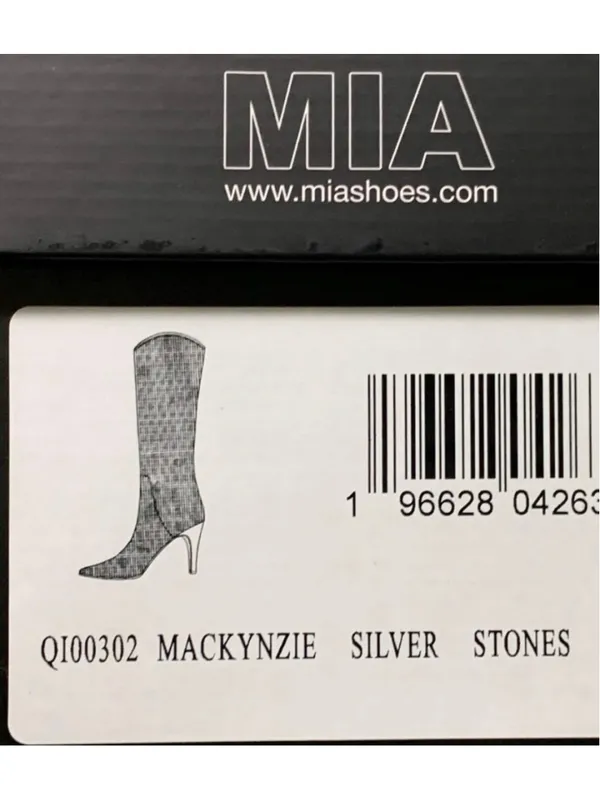 MIA Mackynzie Rhinestone Stiletto Boots Size 7.5 NIB - Image 9