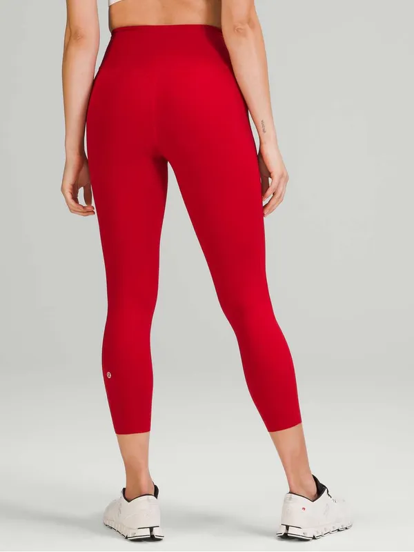 Lululemon Base Pace High Waisted Dark Red 23" Leggings Size 8 - Image 2