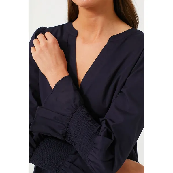 Tuckernuck Pomander Place Navy Cotton Poplin Kenzo Mini Dress Size Medium - Image 8