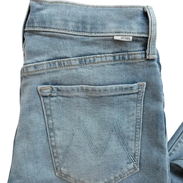 Mother Denim The Tomcat Ankle Fray Hi Rise Size 27 Kitty Corner Blue Stretch - Image 3