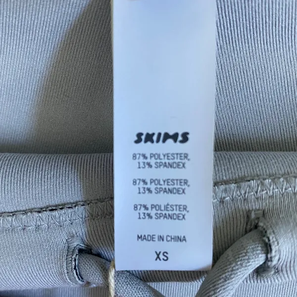 SKIMS Sport Swim Mid‎ Thigh Short Chrome Gray SW-MWS-0053 XS NWT - Image 4