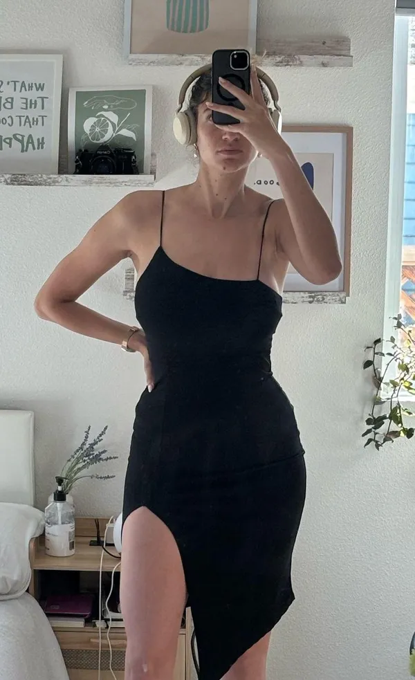 Hello Molly Black Midi Dress  - Image 3