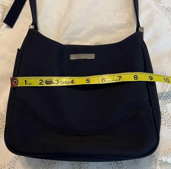 Vintage Strada Navy Blue Purse Handbag Crossbody Several Compartments - Image 9